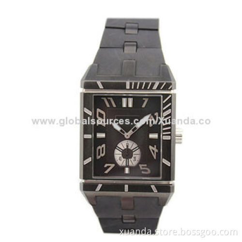 IP Black men's stainless steel analog watches, cool style, OEM designs are accepted